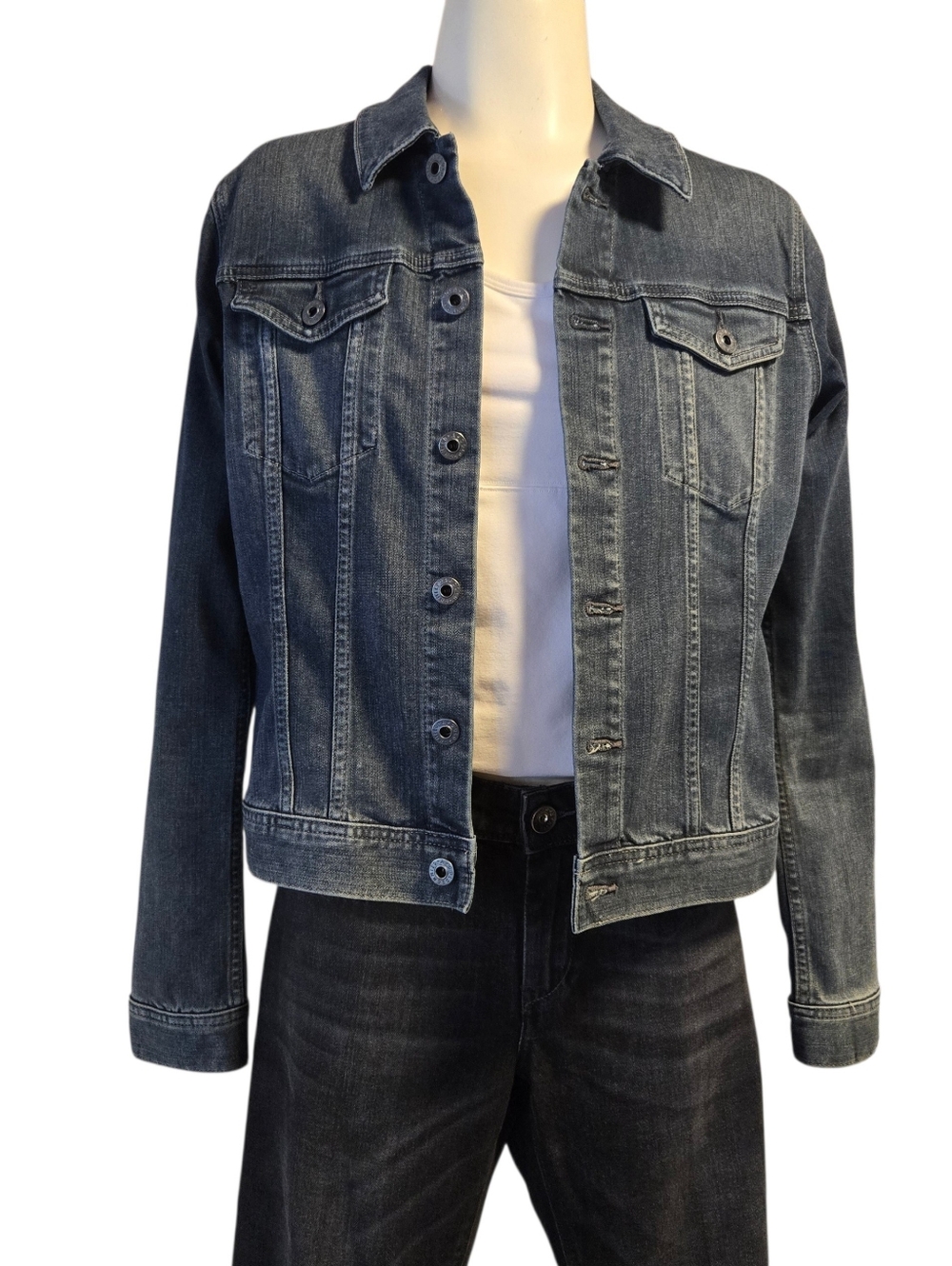 AG Adriano Goldschmied Denim Jacket Medium Wash Size M